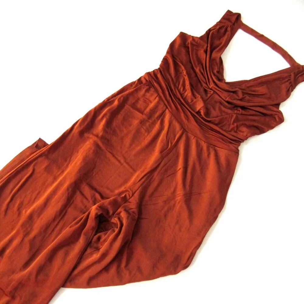 NWT Anthropologie Maeve Enchantment Jumpsuit in Copper Cowl Crop One-Piece XS - Image 2