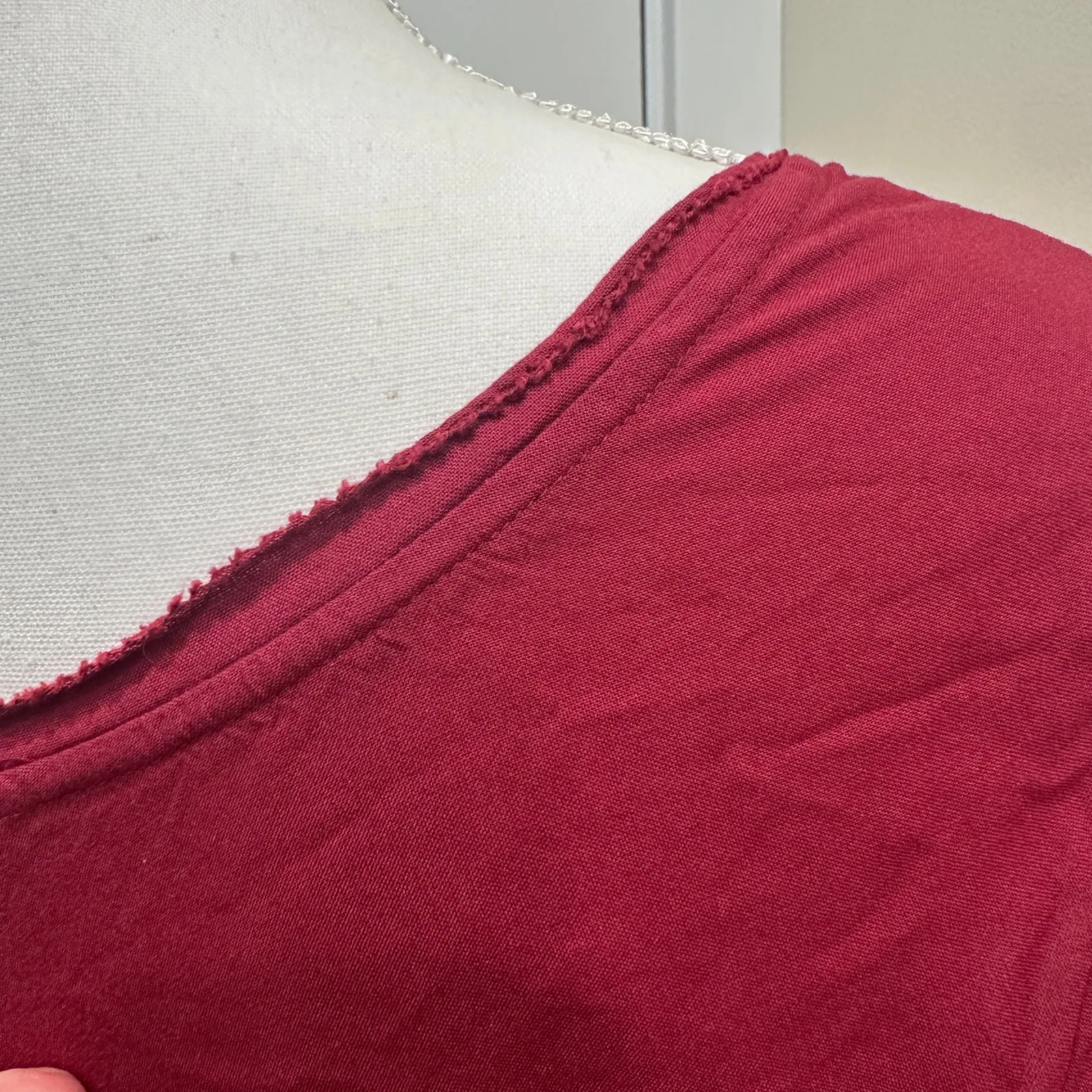 Soft Surroundings Kara Tiered Midi Maxi Dress Berry Boho Peasant Cottage Small - Image 8