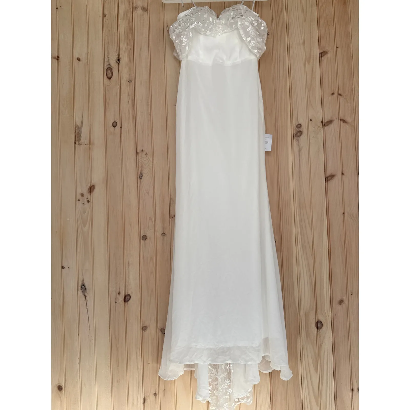 NWT Lulus Beloved Beginning White Embroidered Off-the-Shoulder Maxi Dress Size S - Image 2
