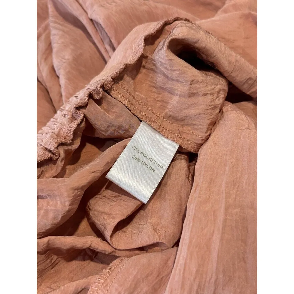 House Of Harlow Pants Peach High Waisted Wide Leg Baggy Pull On Trouser Medium - Image 8