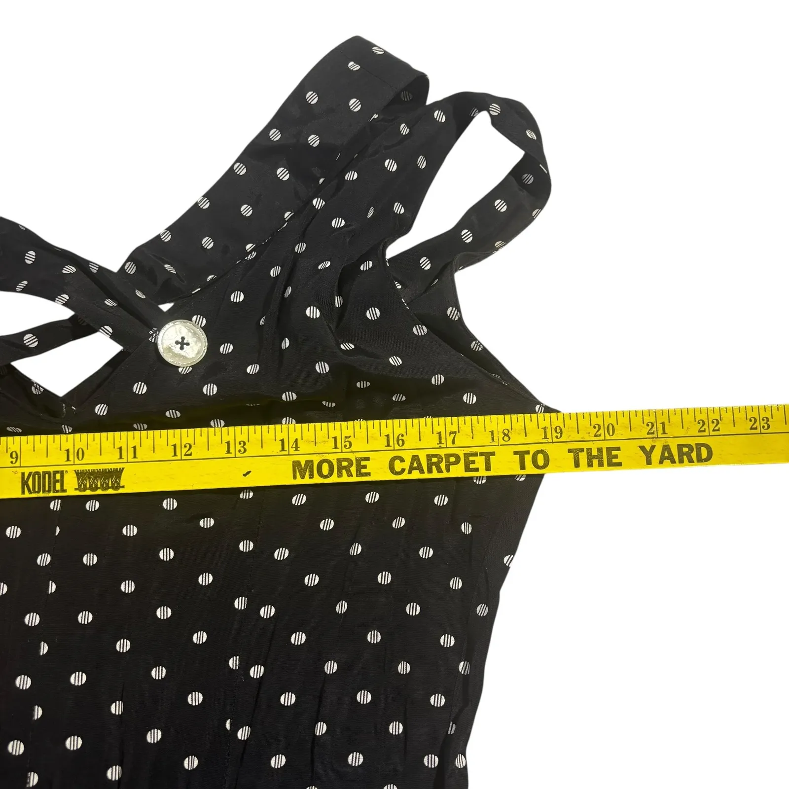 Jonathan Martin Jumpsuit Polka Dot Button Front Sleeveless Black Size M*‎ - Image 7