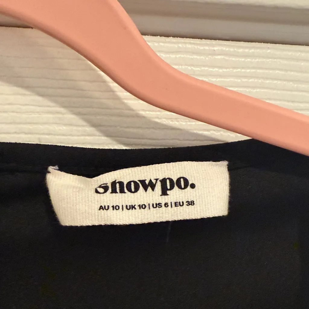 Showpo Square neck Corset Ribbed mini dress in black Size 6 Small - Image 4