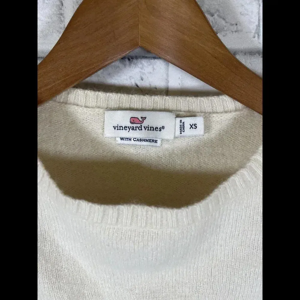Vineyard Vines Cashmere Lambs Wool Sea Shell Sweater Angora Rabbit Cream Size XS - Image 4