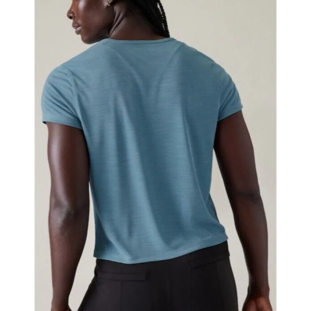 Athleta New  M Sandwash Modal Tee Women’s Size Medium Skylark Blue - Image 4