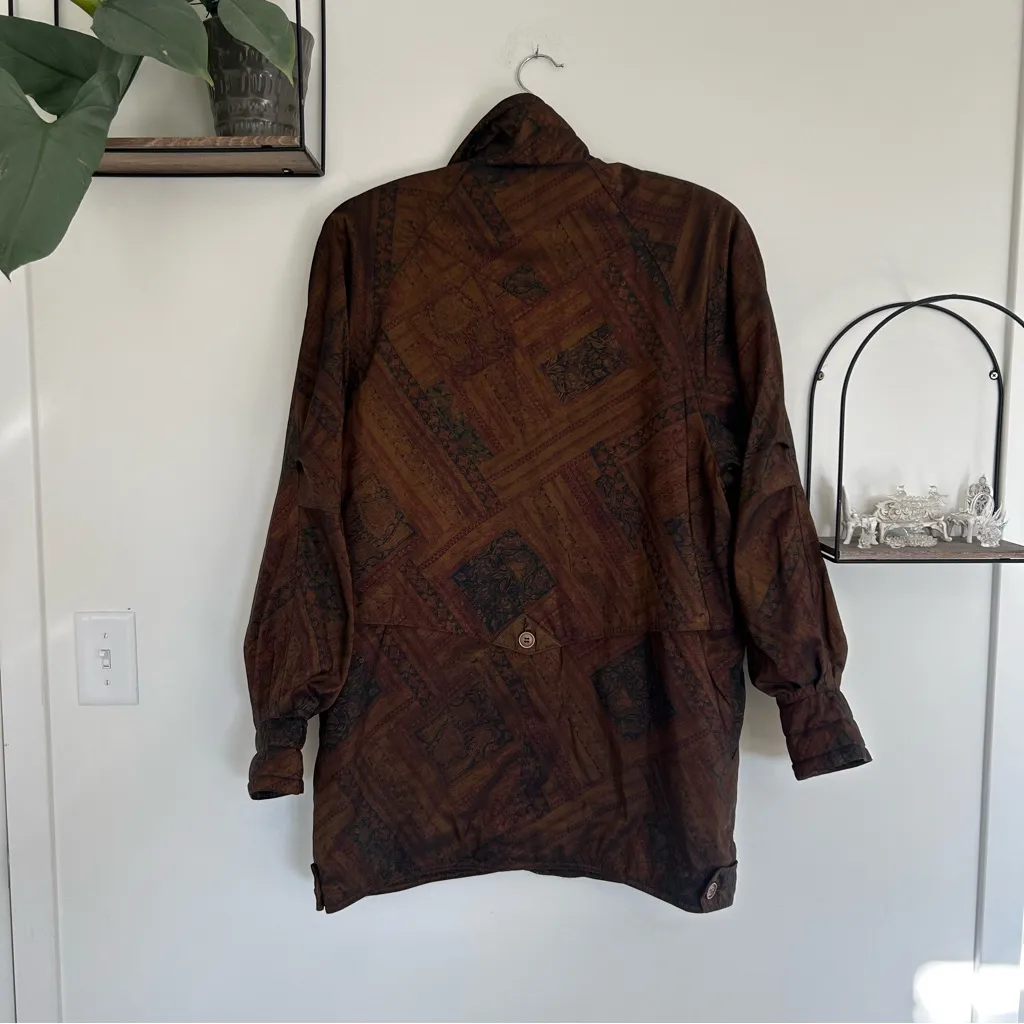 Forecaster of Boston Patchwork Style Jacket Size Large Brown - Image 2