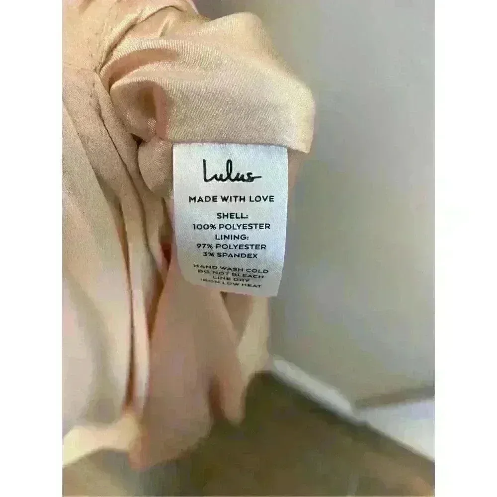 NWT LULUS Aim for amour champagne halter maxi dress, medium. NWT - Image 12