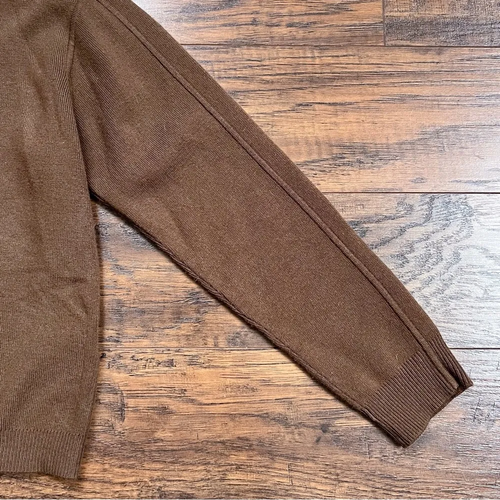 Daily Practice by Anthropologie • V-Neck Sweater oversized Dark Mink Brown knit - Image 7