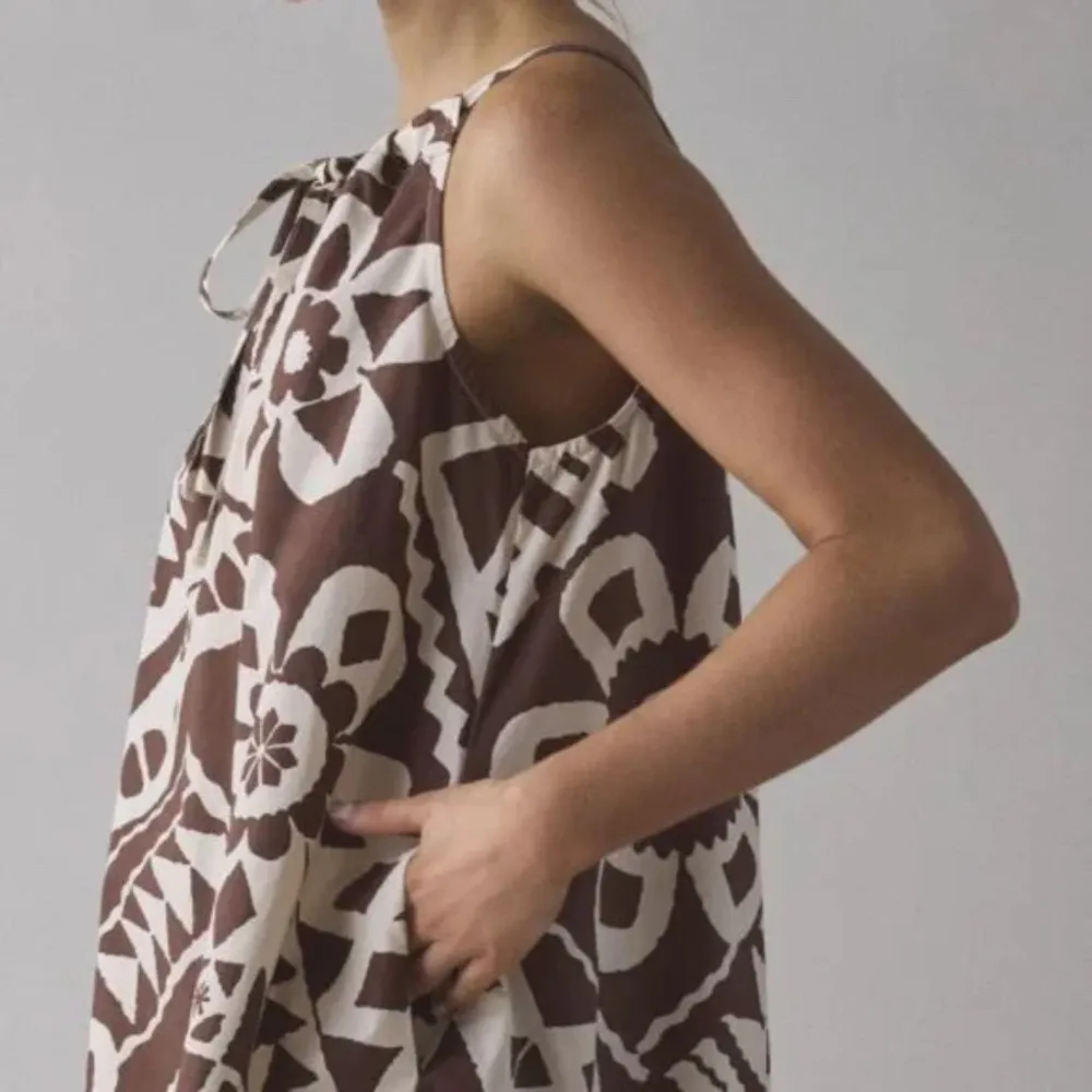 BDG Eva Tie-Front‎ Ruched Strap Trapeze Mini Dress Size XS - Image 3