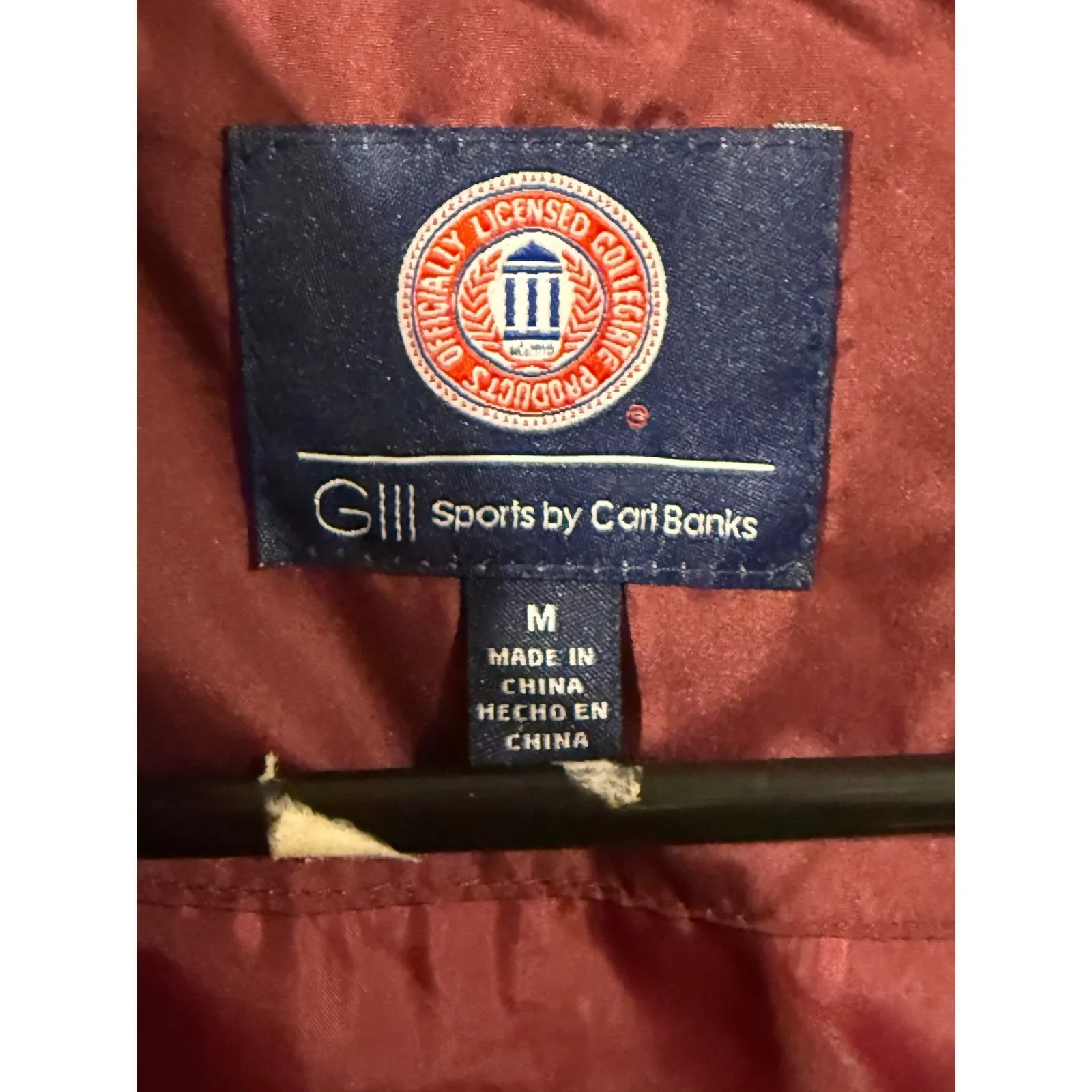 VT Virginia Tech Hokies Vest Puffer Orange Burgundy Medium Sports by Carl Banks - Image 4