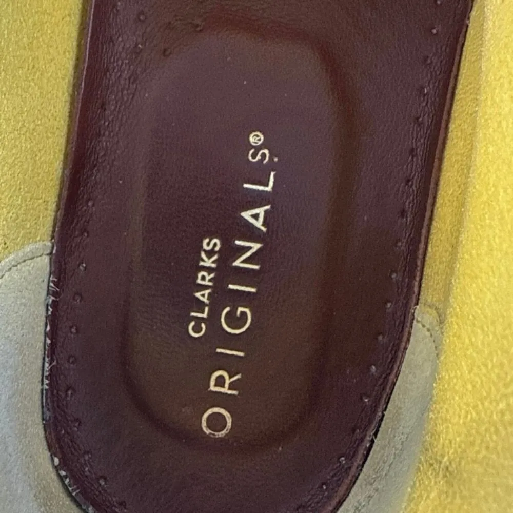 Clarks Original Women's Yellow Lace Up Suede Leather Desert Boots Size 7.5M - Image 5