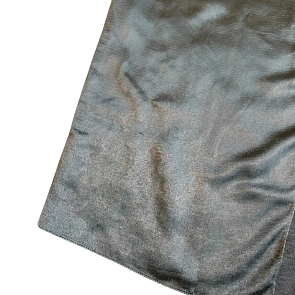 Diane Von Furstenberg Lyla Grey Sleeveless Shift Dress High Slit Size Small - Image 6