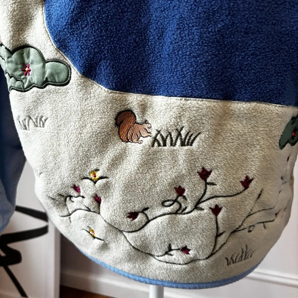 Vintage 90s Northern Reflections Fleece Beach Scene Jacket Sz M Coastal Grandma - Image 8