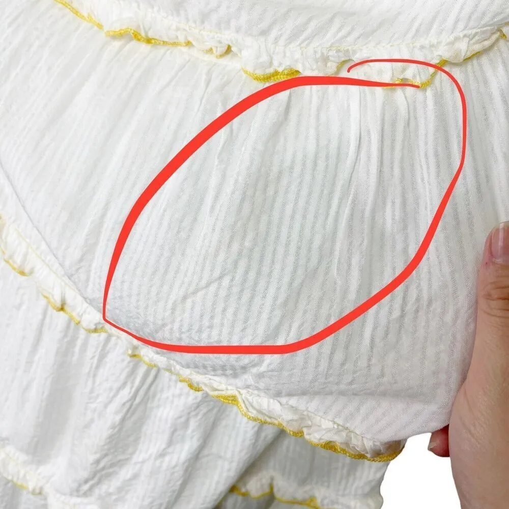 Tularosa Raz Midi Dress Women’s Size Medium White Embroidered Daisy Tiered - Image 14