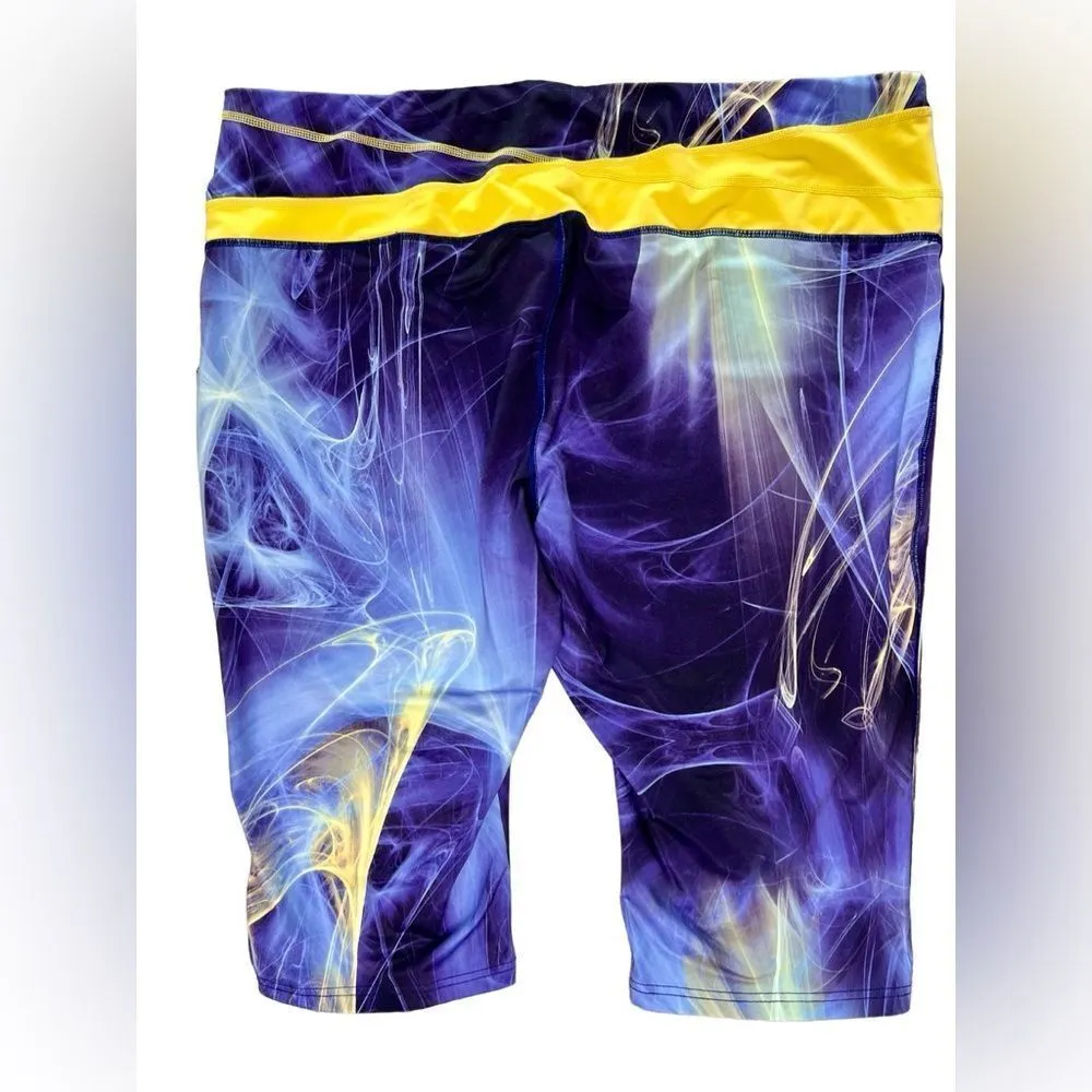 Reebok Play Multi Colored Yoga Cycling Running Cropped Tights Leggings sz 22/24‎ - Image 7