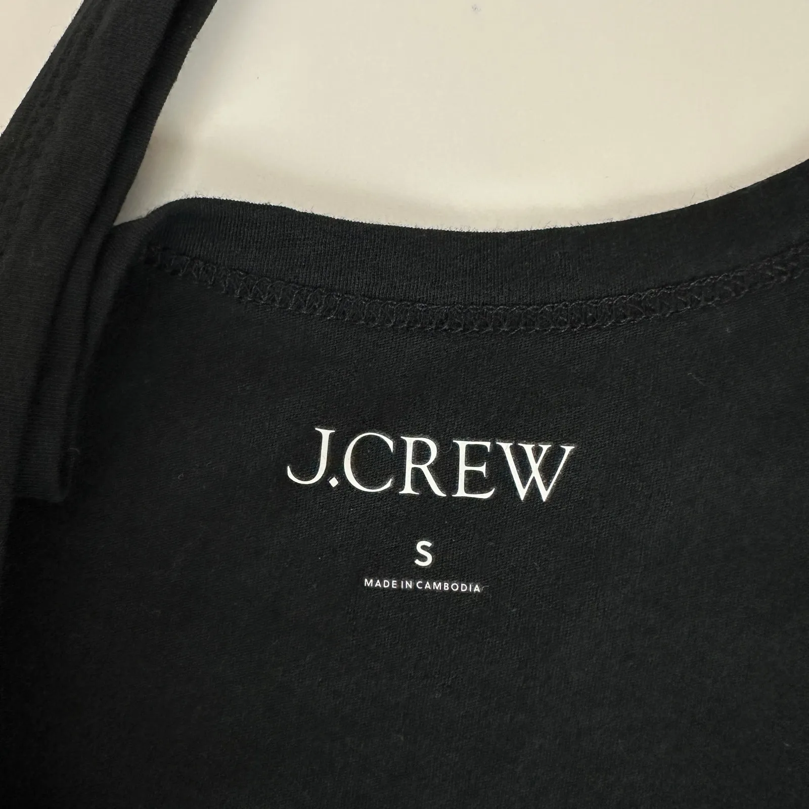 J.Crew Feather Jersey Slim Fit Tank Top Black Cotton Classic Lightweight S NWT - Image 5