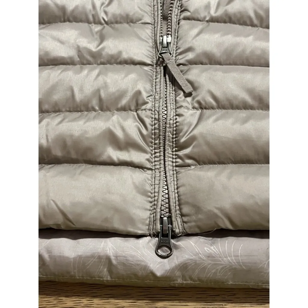 Eddie Bauer Champagne 80% Down Puffer Coat‎ Sz Small Preppy Modern Designer NICE - Image 8