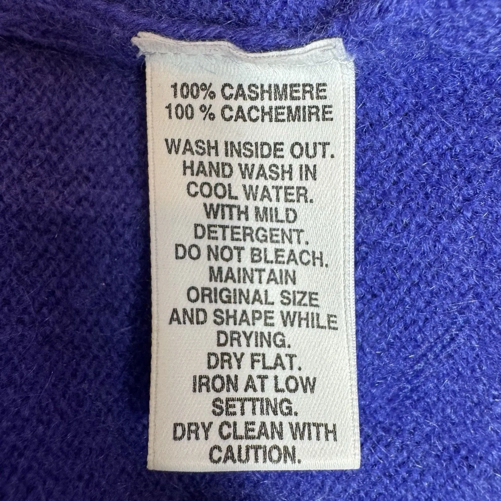 Saks Fifth Womens Cashmere Sweater XS Blue Preppy Capsule Quiet Luxury Open Back - Image 4