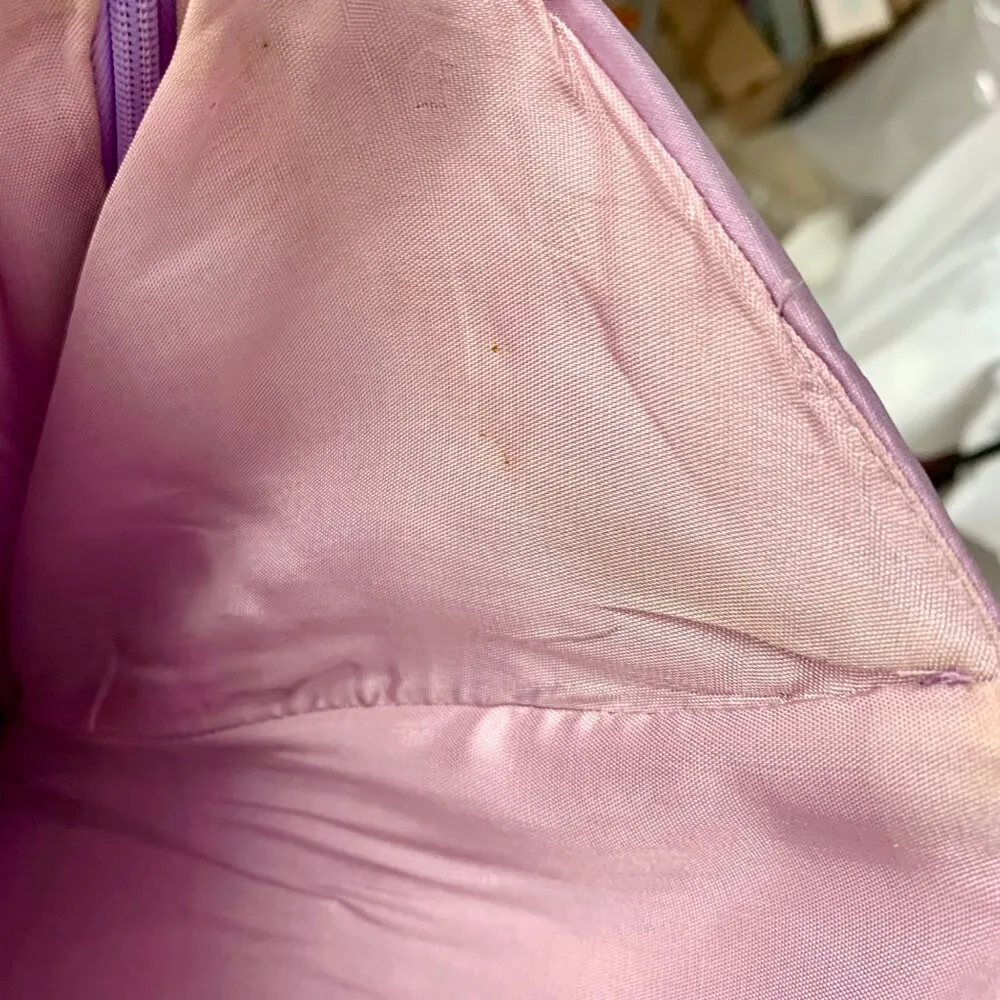 Jessica McClintock Bridal Strapless Lavender Mermaid Evening Dress Ruffles 10 - Image 8