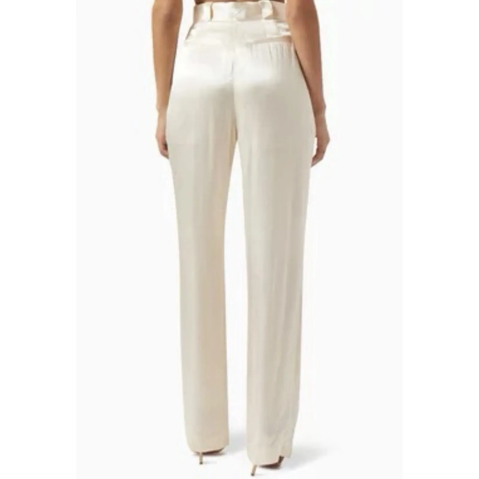 Shona Joy La Lune High Waisted Tailored Pants in Cream - NWT - Size 6 - Image 2