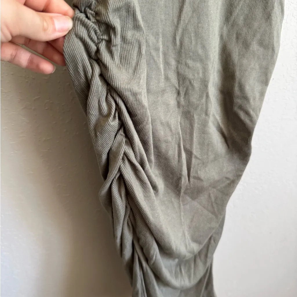 NWT Michael Stars Olive Green Ultra Rib Katie Bodycon Dress Womens S Date Night - Image 4