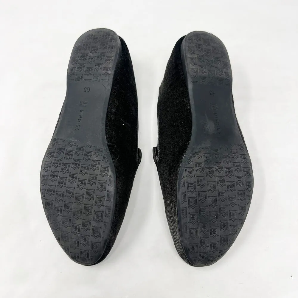 [Birdies] Starling Charcoal Gray Python Print Velour Slip On Loafer Flats Sz 6.5 - Image 10