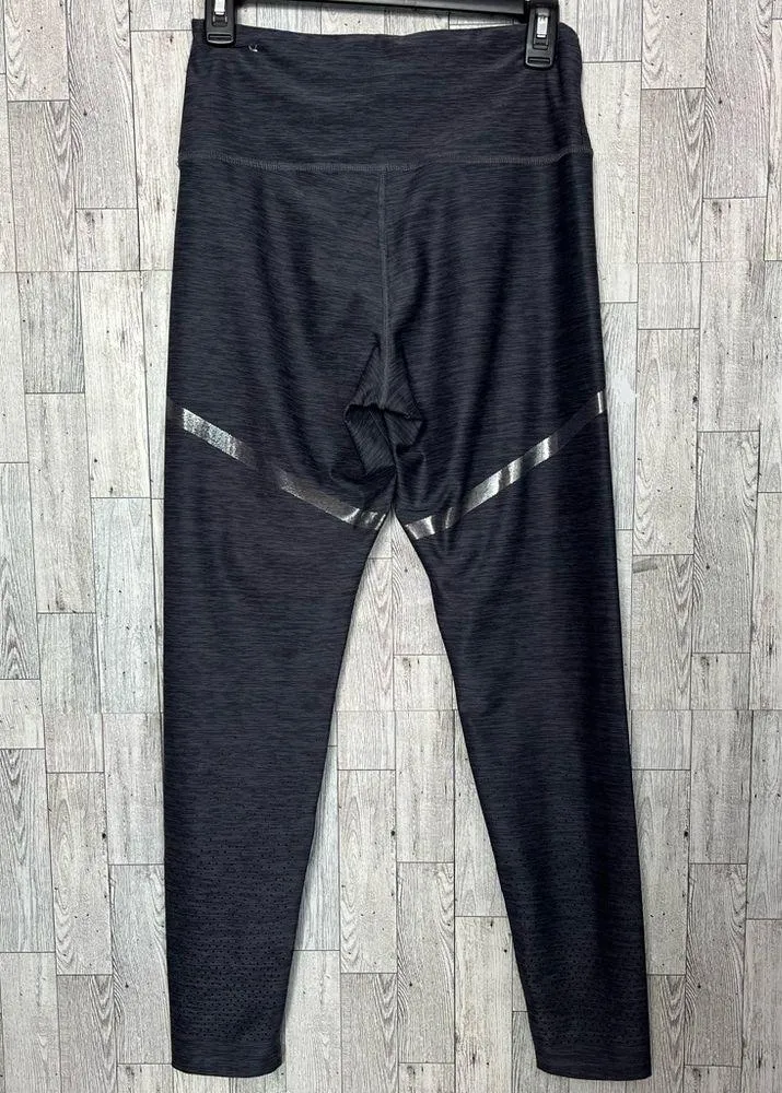 VICTORIAS SECRET PINK ULTIMATE Womens Heather Gray Metallic Leggings Sz M - Image 3