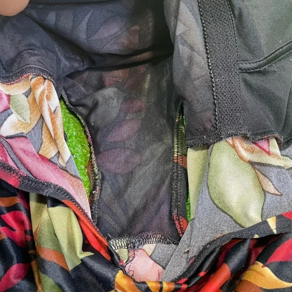 Vintage 90s Jantzen Women's 10 Swimsuit One Piece Floral‎ Skirt Beach Vacation - Image 8