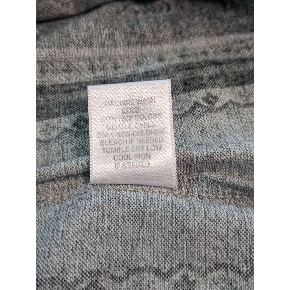 Almost Famous Gray and Black Boho Top Size Large Smocked Boho Top - Image 6