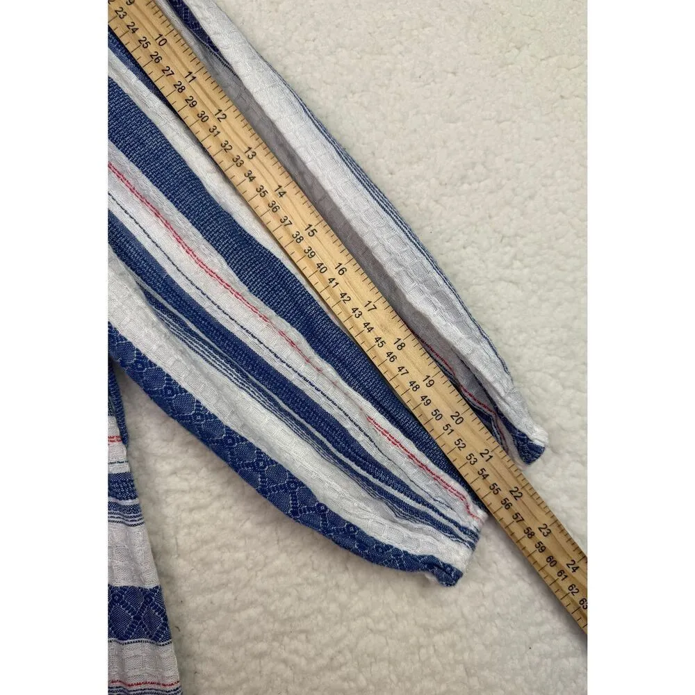 dRA Los Angeles Maxi Dress Tiered Cotton Anthro Brand Striped Cottagecore Sz M White Size M - Image 6