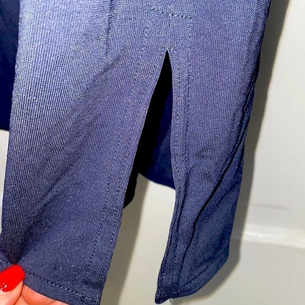 Banana Republic Slate blue drawstring waist skirt. Rayon/Poly/Spandex. Size S. - Image 4