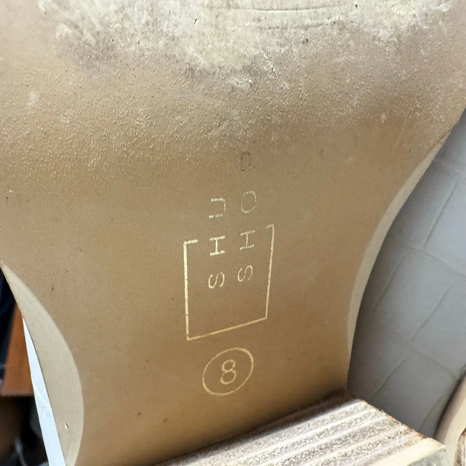 Shu Shop ZouZou Vegan Midi Western Boot Women 8 Bone White Cowgirl Boho Embossed - Image 9