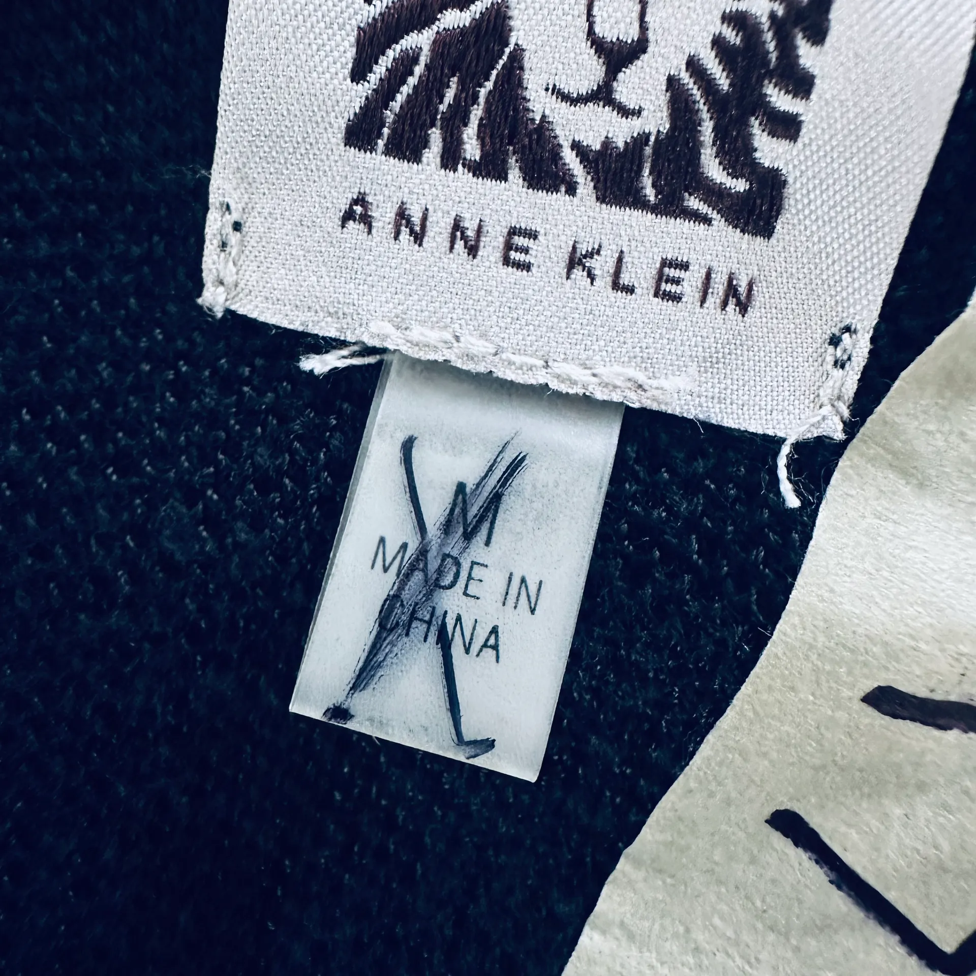 Cotton Blend Asymmetric Knit Top M Black black - Image 9