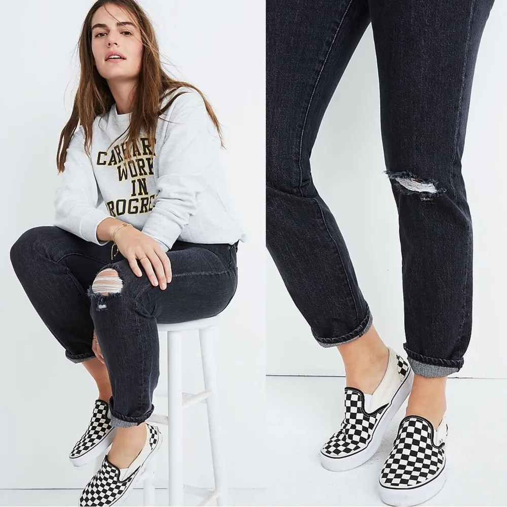 Madewell • The Perfect Vintage Jean in Roxstone Wash: Knee-Rip Edition black - Image 6