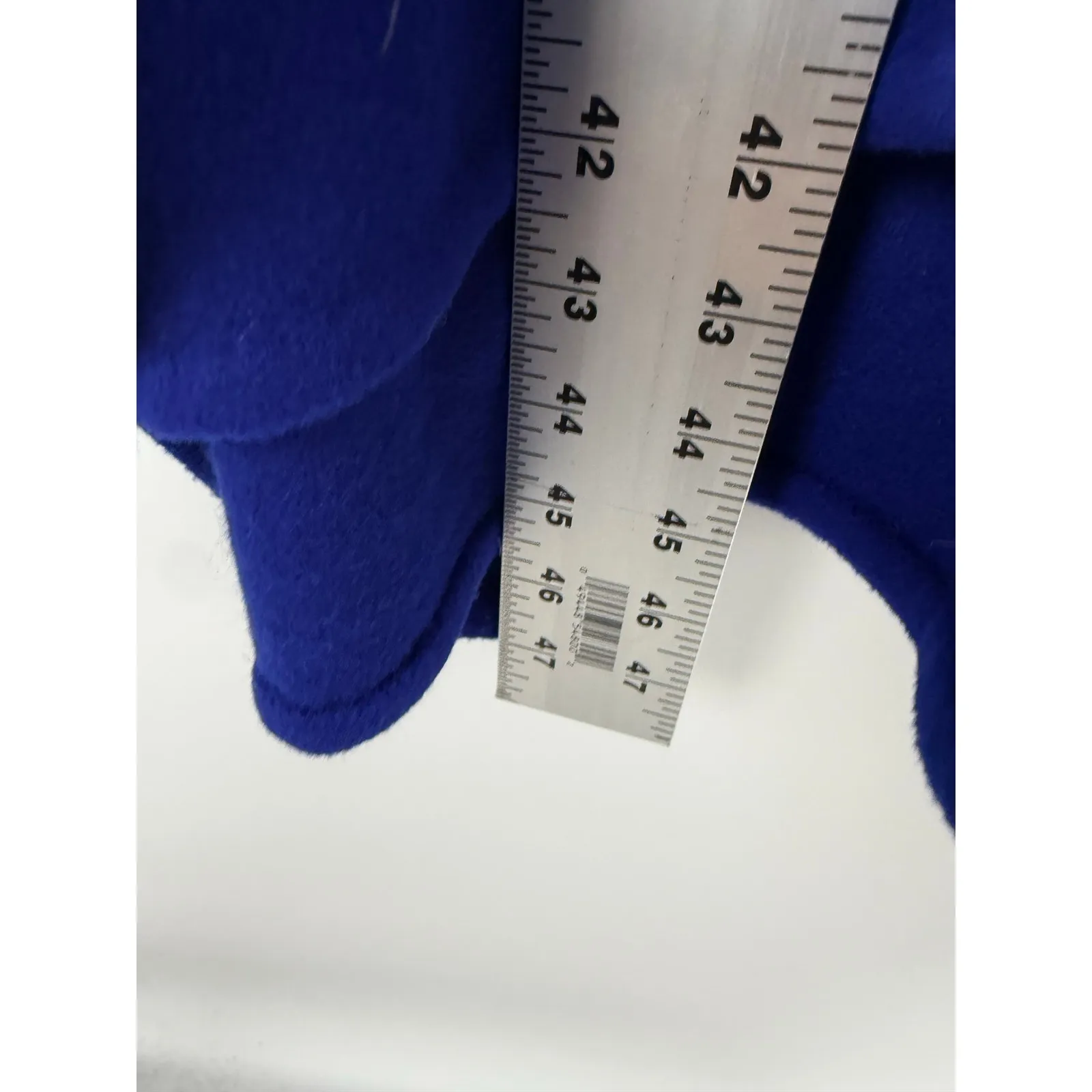 Ralph Lauren 100% Cashmere Hooded Poncho Royal Blue Made in USA One Size - Image 5