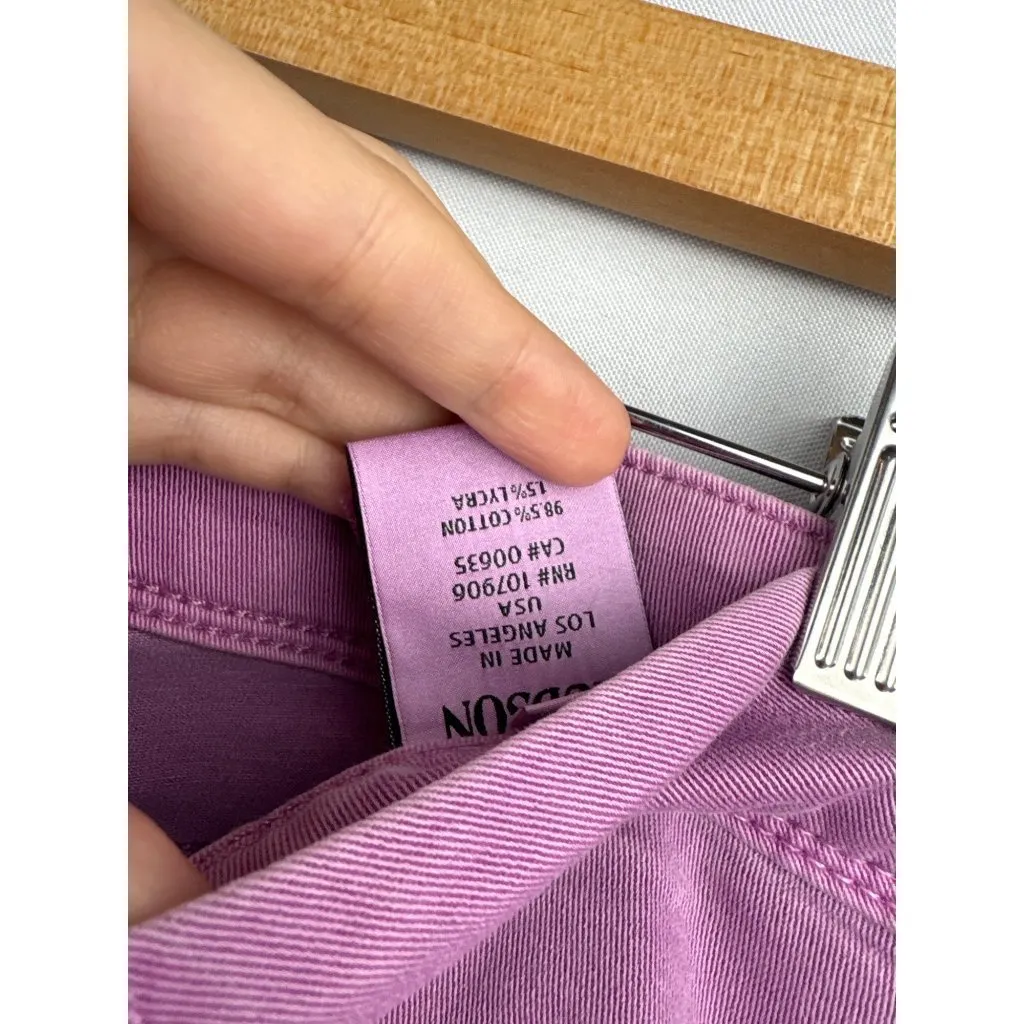 Women’s Hudson Size 28 Pinky Purple Straight Leg Jeans with Logo on Front & Back - Image 7