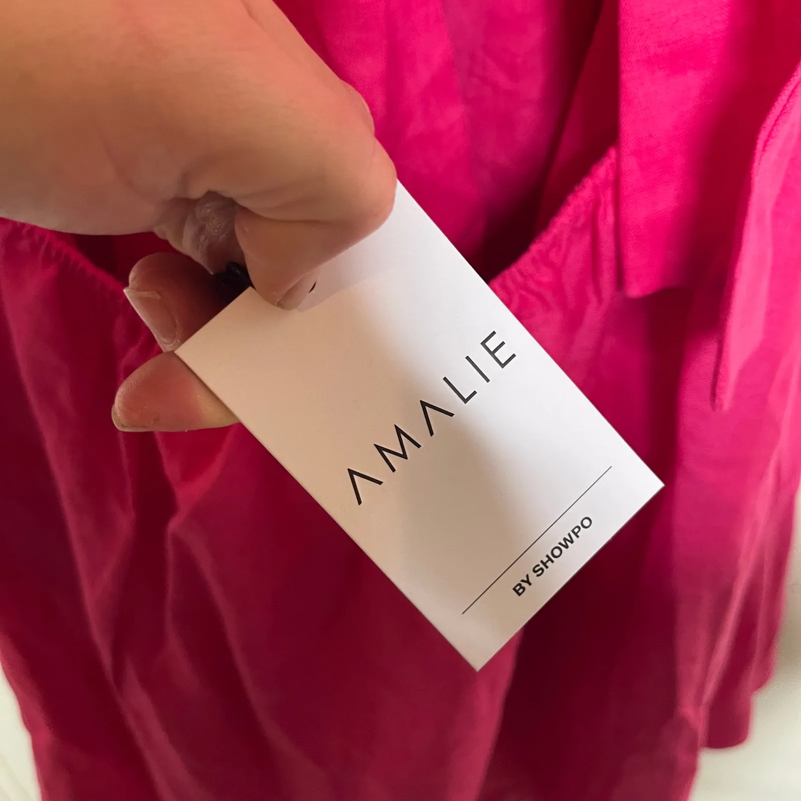 AMALIE THE LABEL Showpo. HAMYYA LINEN TIE BACK PUFF SLEEVE MINI LINEN DRESS 16 - Image 10