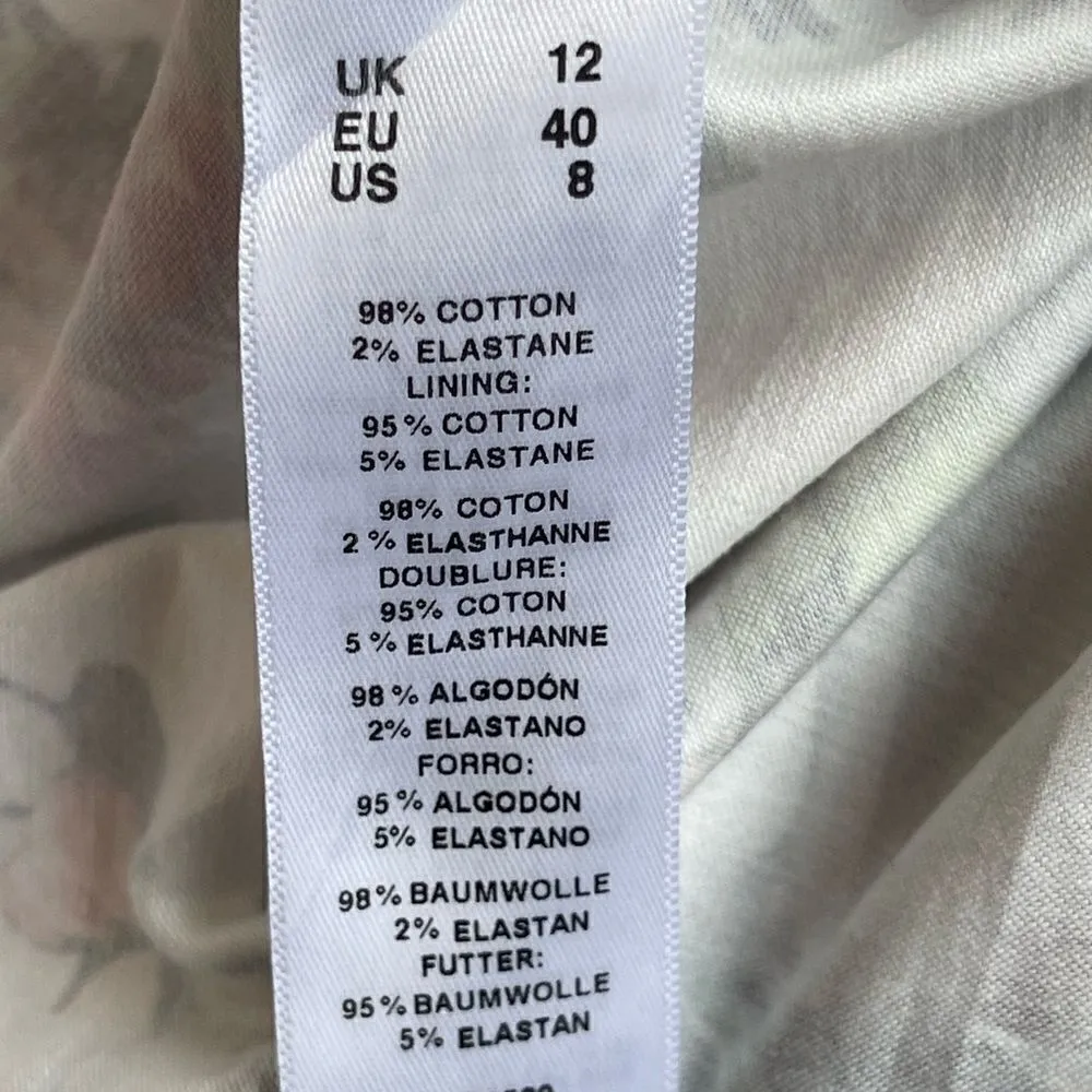 NWOT ASOS Pink Floral knee length dress size 8 - Image 7