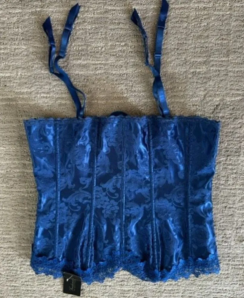 Frederick's Of Hollywood Royal Blue Sweetheart Dream Corset 38/L NWT - Image 1