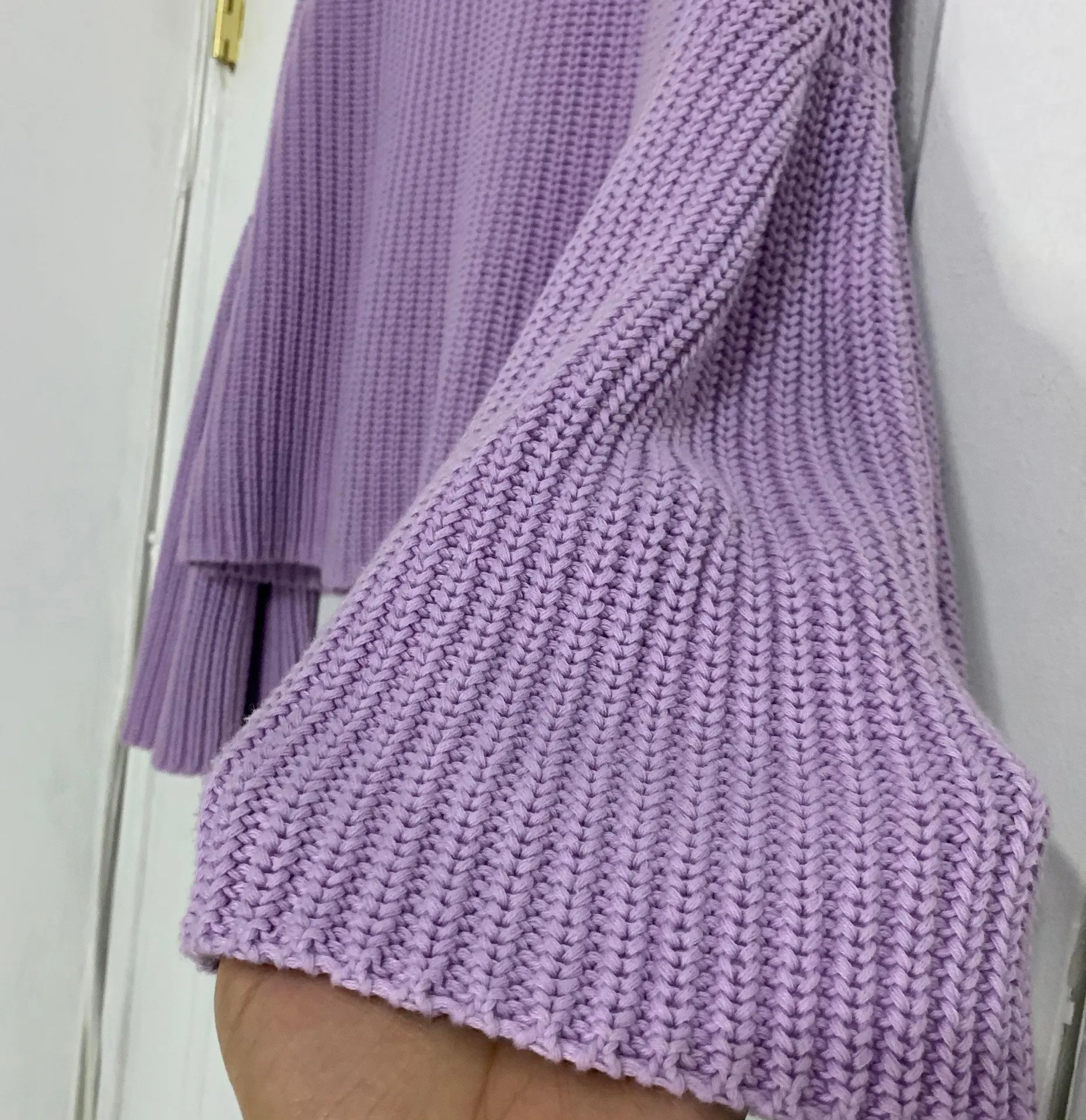 lilac knit bell sleeve sweater - Image 6