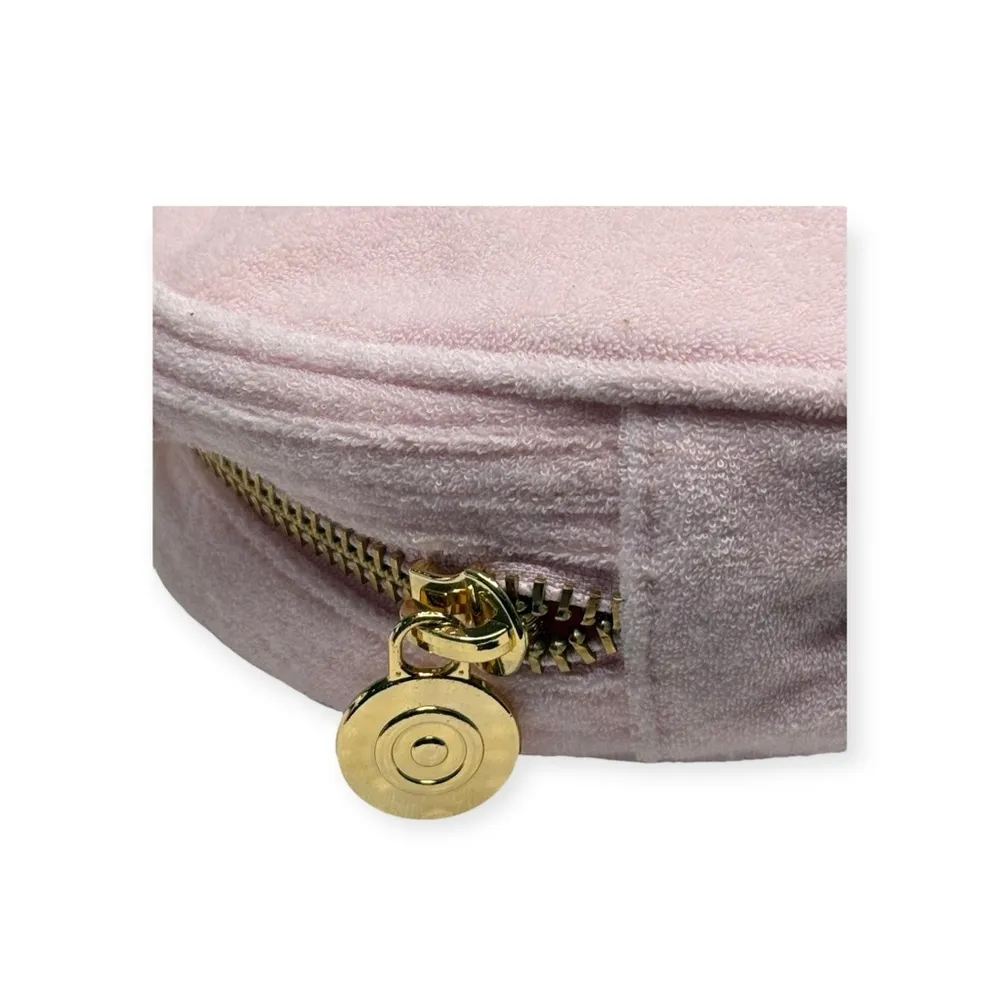 SCL x Target ☻︎ Terry Heart Crossbody Bag ☻︎ Smiley L Initial Patches ☻︎ Pink ☻︎ - Image 10