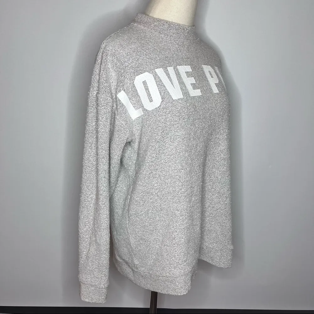 PINK VICTORIA’S SECRET Oversized Textured Oatmeal Beige Sweater XS - Image 5