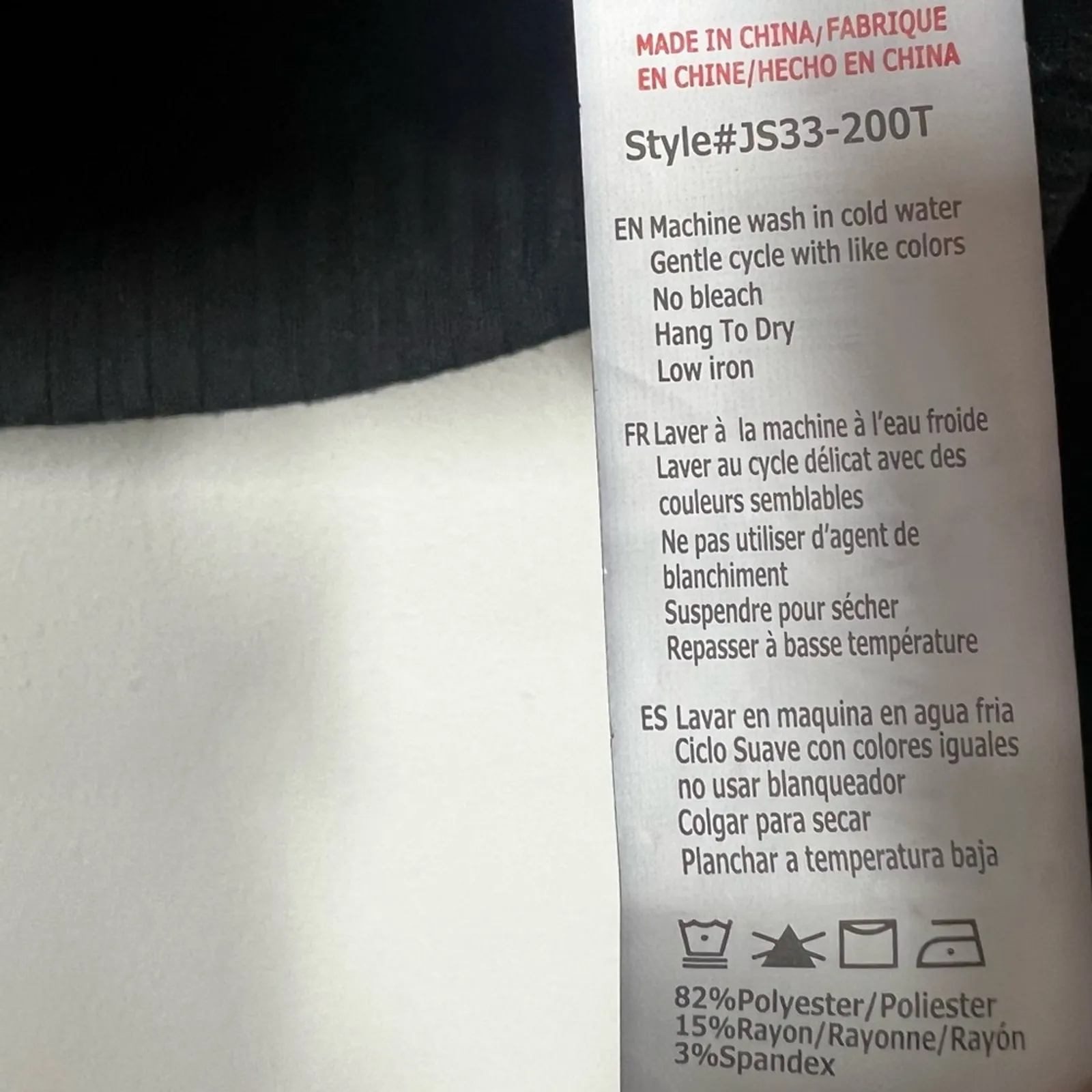 Revamped Surplice Top Womens M Black Ribbed Cropped 3/4 Sleeve Lightweight - Image 5