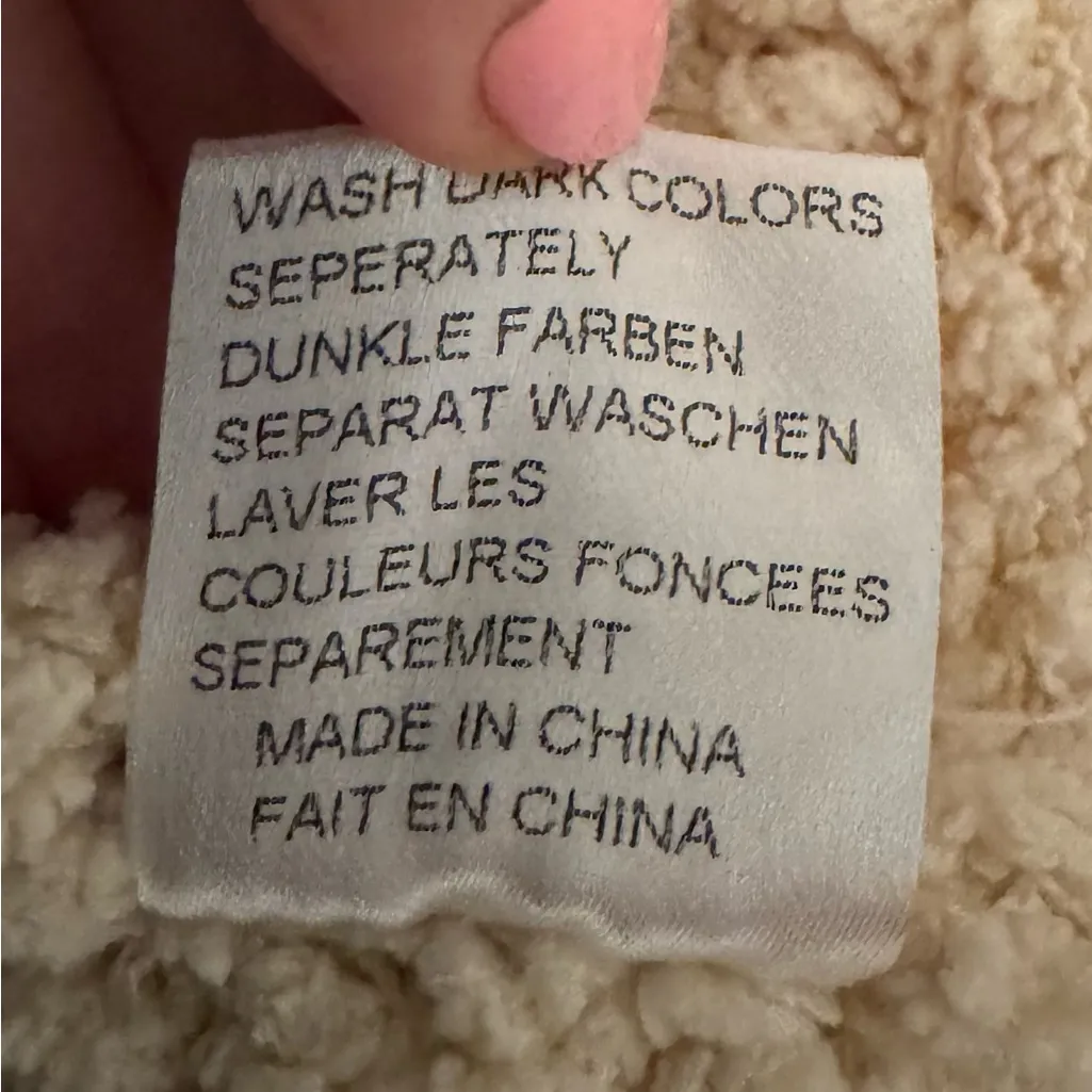 Textured Cream beige crewneck hi low Knit Sweater, size L cottagecore soft cozy Size L - Image 11