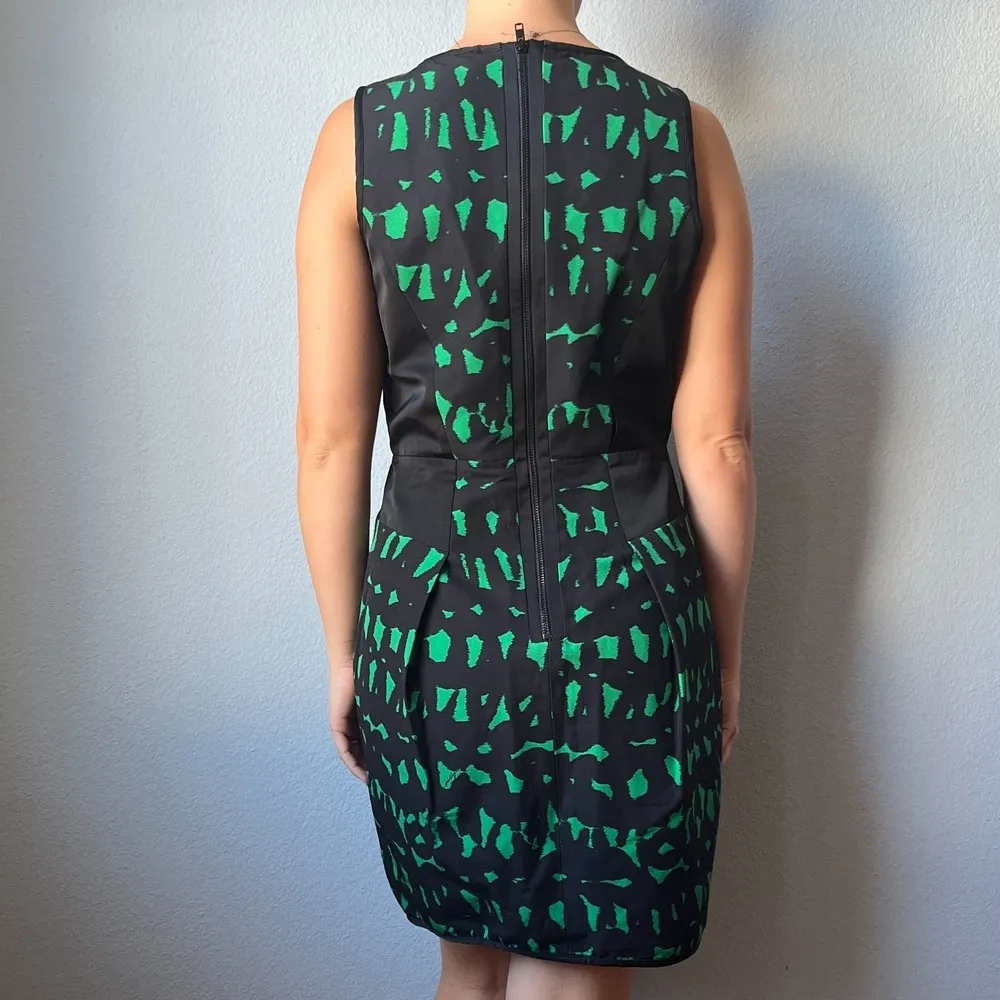 Milly New York Silk Printed Panel Mini Dress Size 8 - Image 5