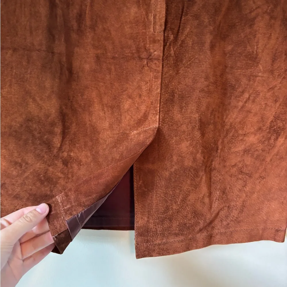 International Leather Collection Mini Skirt Brown Size undefined - Image 12