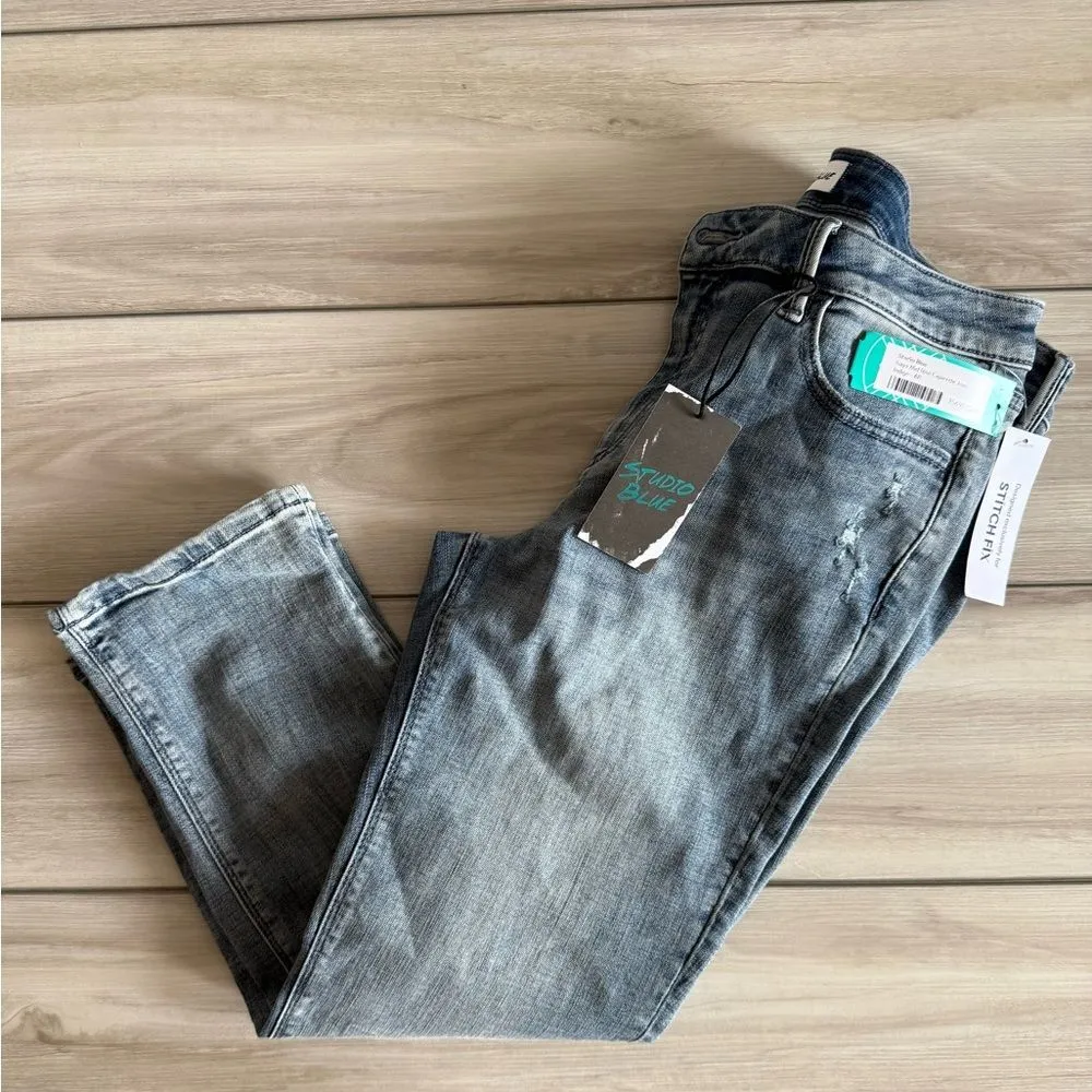 STUDIO BLUE Raya Mid Rise Cigarette Jean Blue 31P NWT STITCH FIX - Image 5