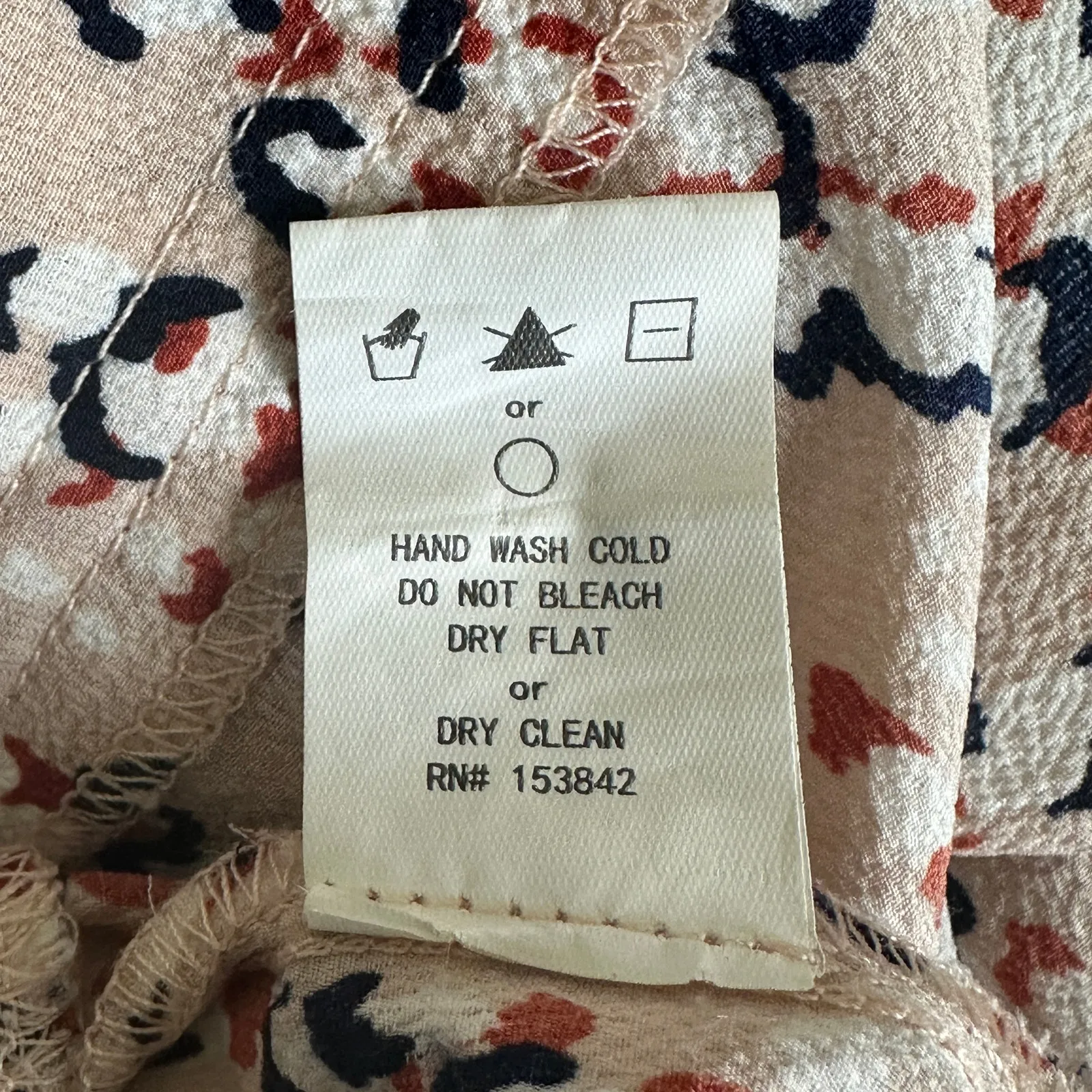 Melloday Culottes Womens XS Beige Abstract Print Crop Pants Wide Leg Boho Casual - Image 7