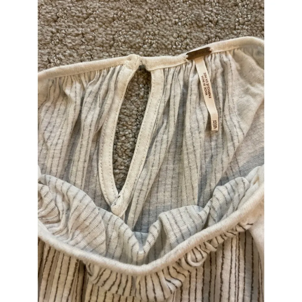 Free People Indigo Dreams Embroidered Tunic in Ecru XS - Image 5