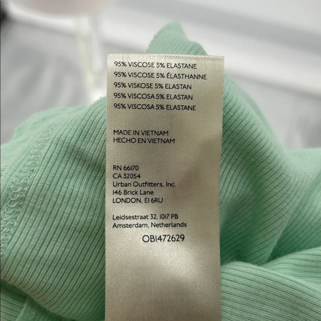 Free People We The Free Ribbed Flowy Tank Top Mint Green XS - Image 9