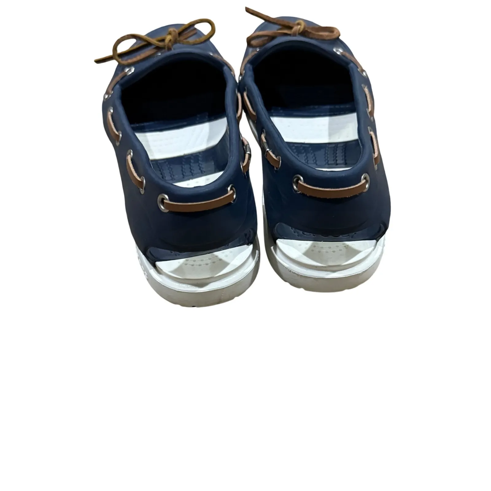 Crocs Beach line Women's size 7 Shoes Navy Blue Slip on Boat Shoe loafers - Image 6